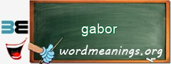 WordMeaning blackboard for gabor